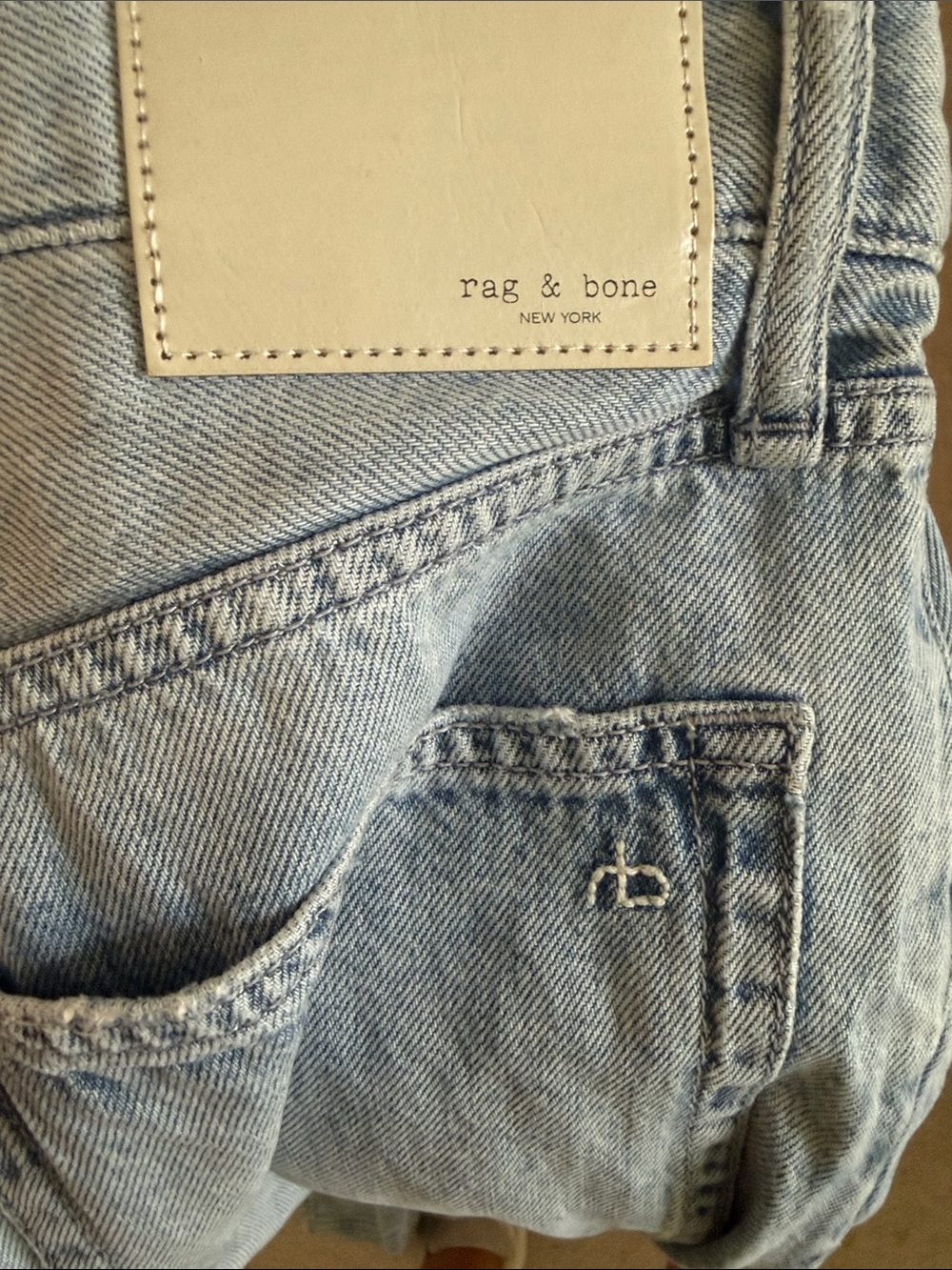 rag & bone Light Blue Wide-Leg Jeans - Picture 8 of 8